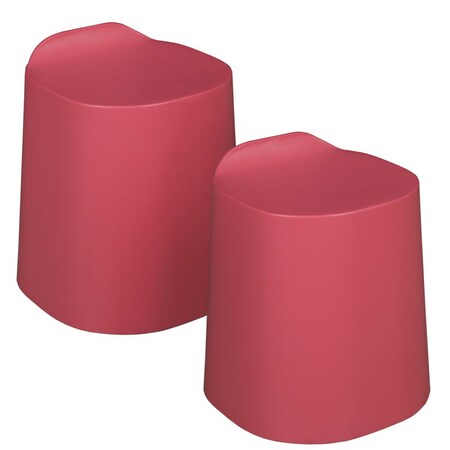 Regency Regency Dott Plastic Stackable Stools (Set of 2)- Red Raspberry 1200RR2PK